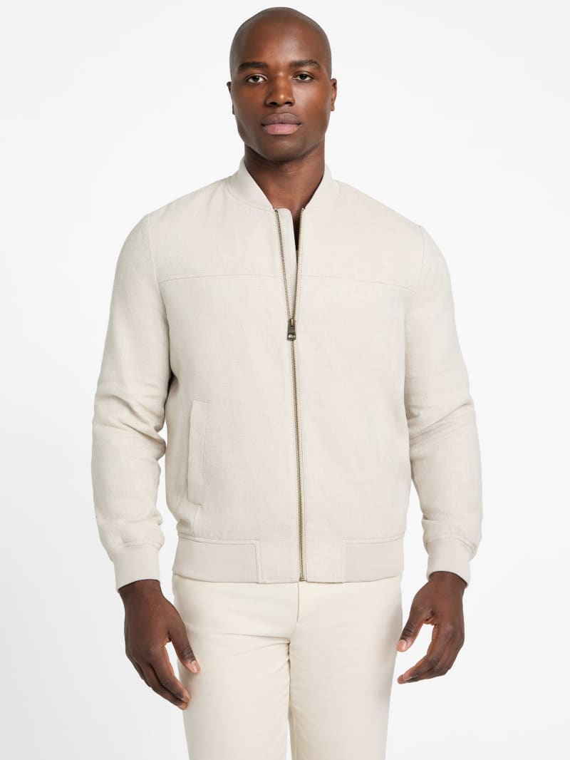 Eco Herringbone Flight Jacket | GUESS