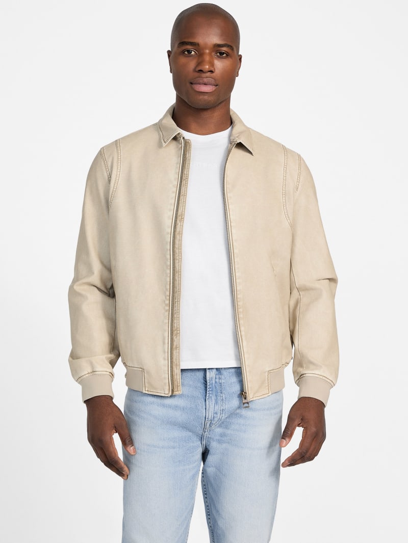 Faux-Leather Aviator Jacket - thumbnail 9