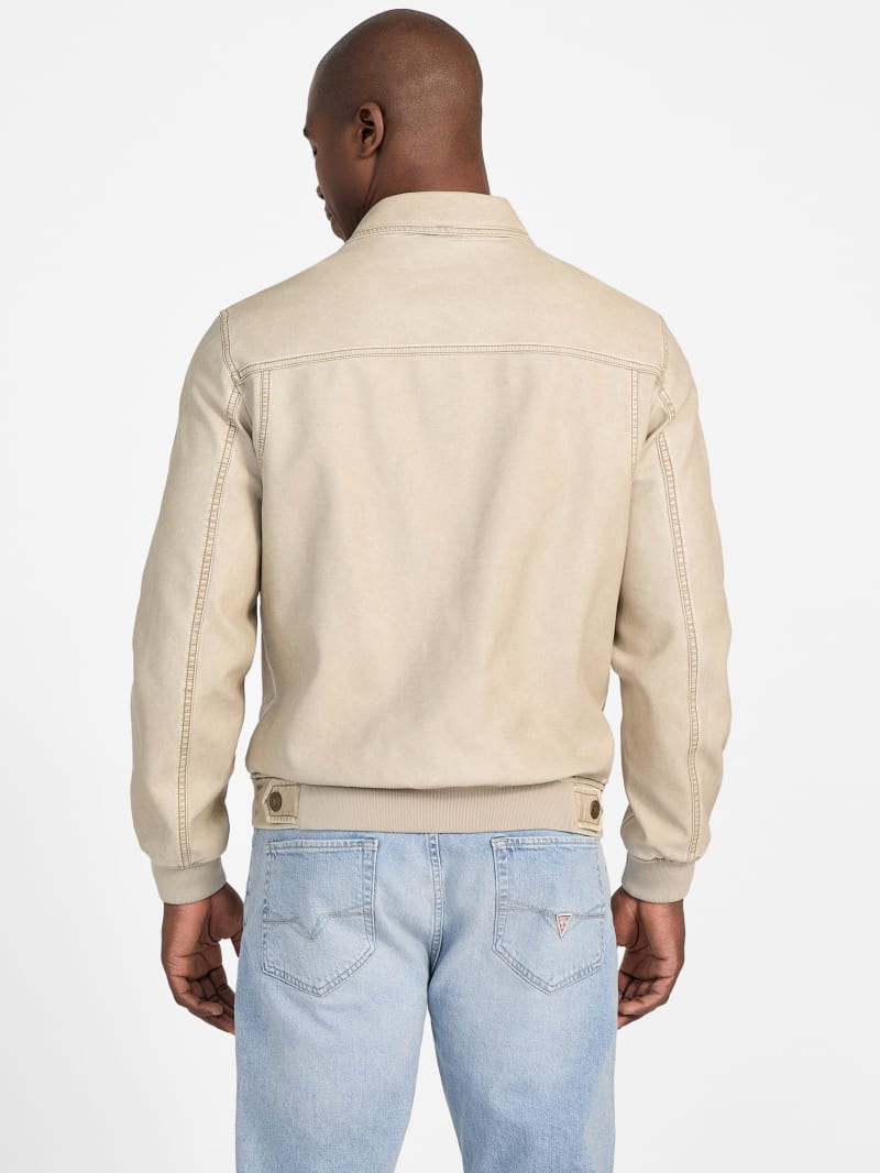 Faux-Leather Aviator Jacket - thumbnail 10