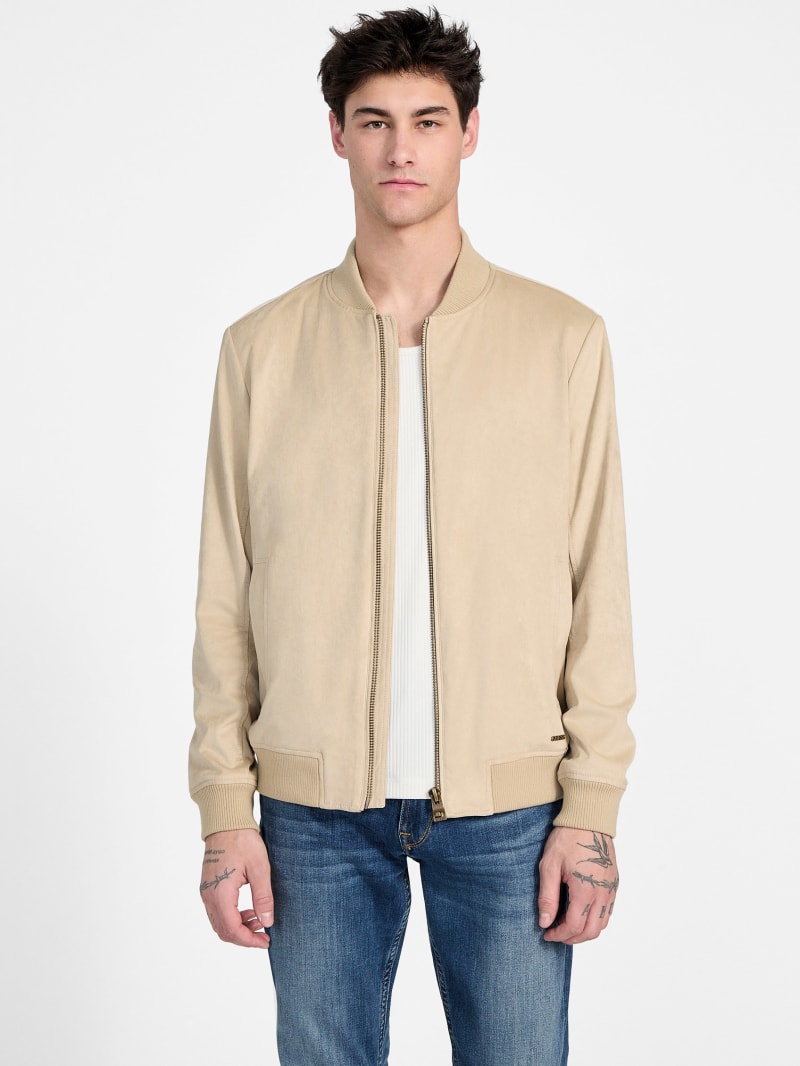 フリースジャケット FACADE PATTERN LAMBSWOOL REVERSIBLE HALF MUSTANG SUEDE BEIGE 8seconds Suede Short Mustang Dark Brown | Jackets for Women