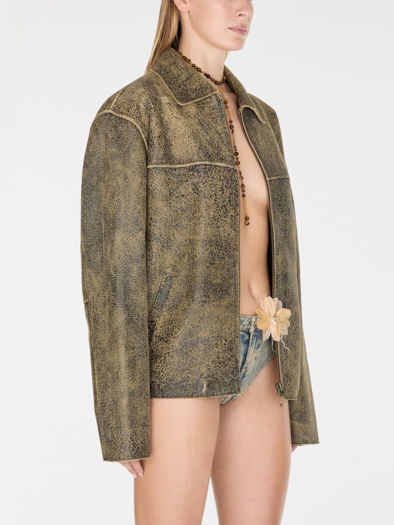 GUESS® flaked leather jacket