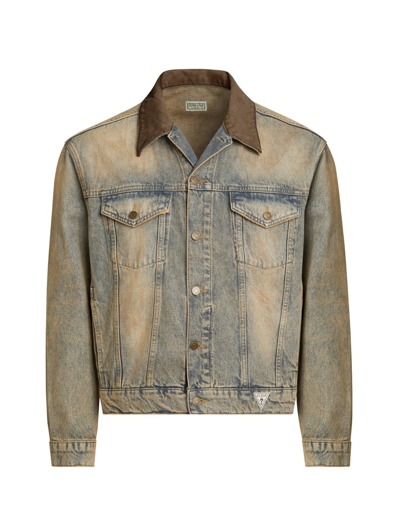 GUESS® washed denim trucker jacket