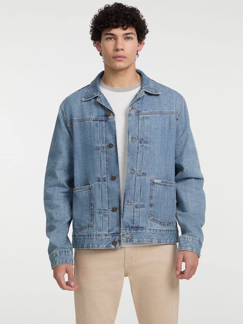 【極美品】guess jeans 牛革スタジャン　赤　GUESS Club M 極美品】guess jeans 牛革スタジャン 赤 GUESS Club M
