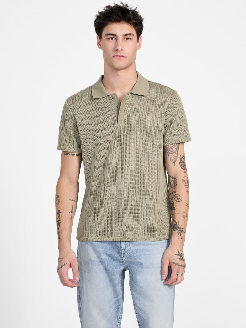 PJ PAUL JONES Mens Knitted Polo Shirt Short Sleeve Knit
