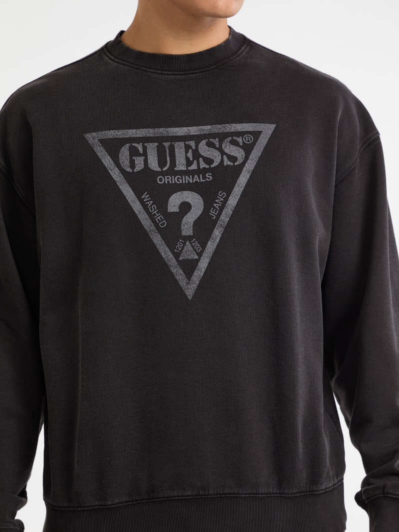 GUESS Originals Eco Vintage Triangle Crewneck | GUESS Jeans