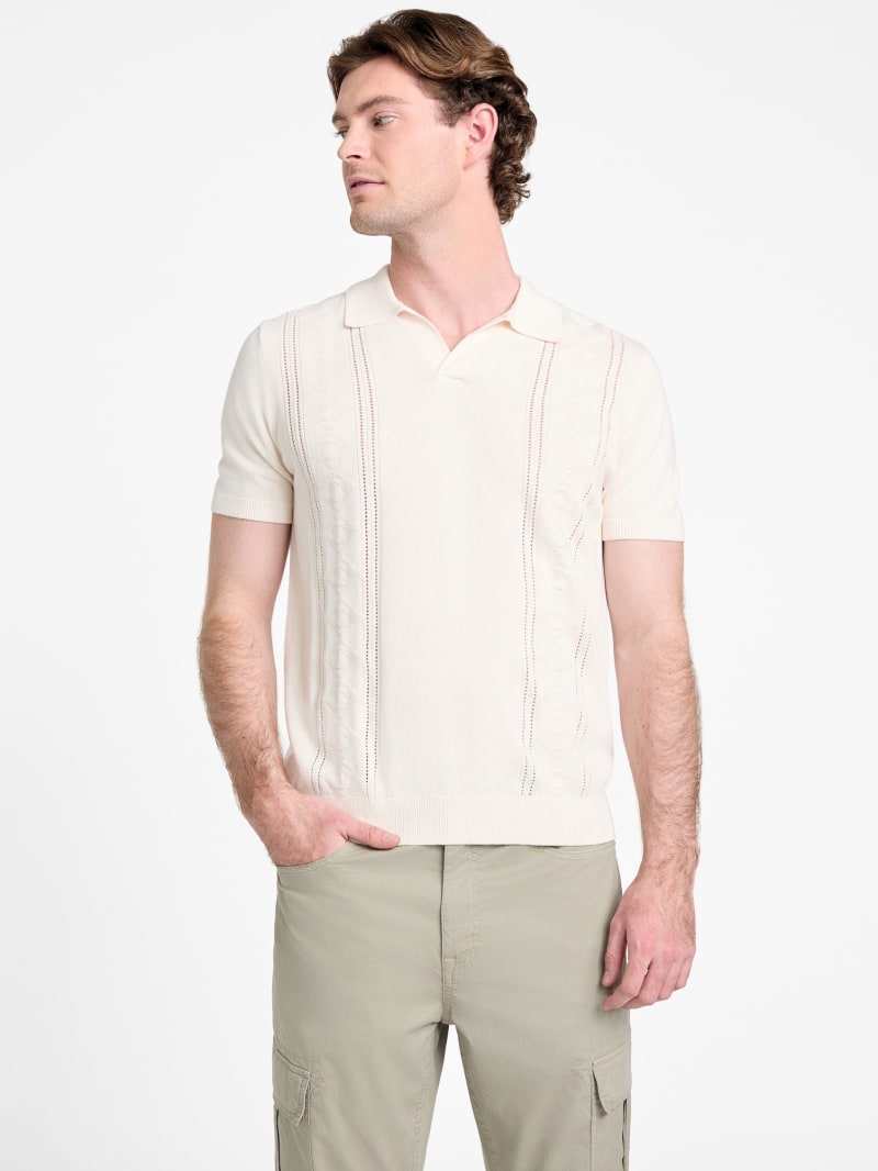 GUESS® Rib Pointelle Bryant Polo