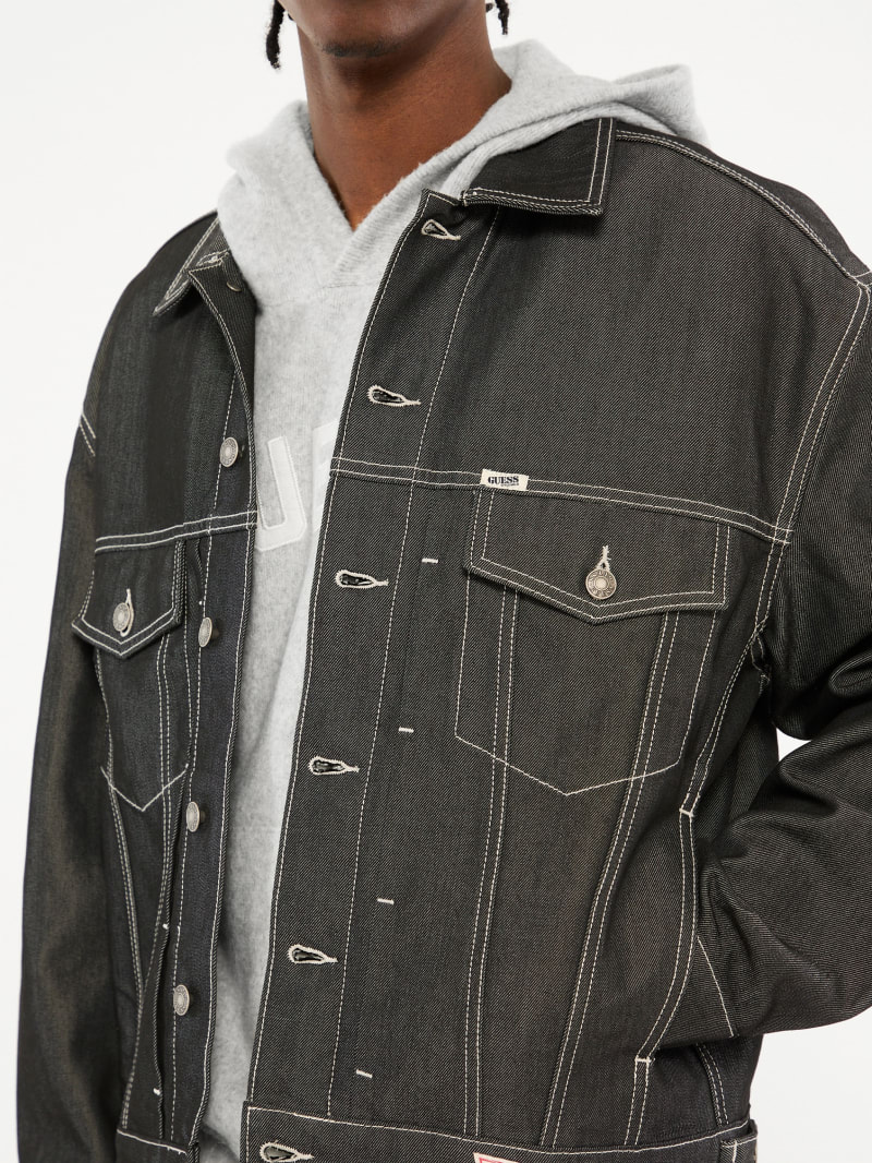 GUESS Originals Metallic Denim Trucker Jacket | GUESS