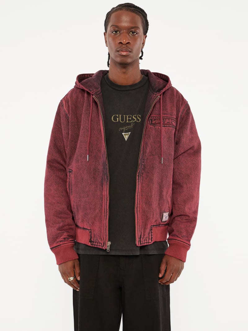 Guess jean jacket with hoodie 2025