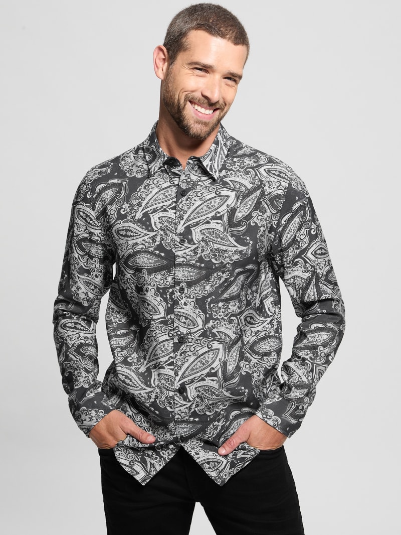 堅実な究極の Eco Paisley GUESS | Shirt トップス