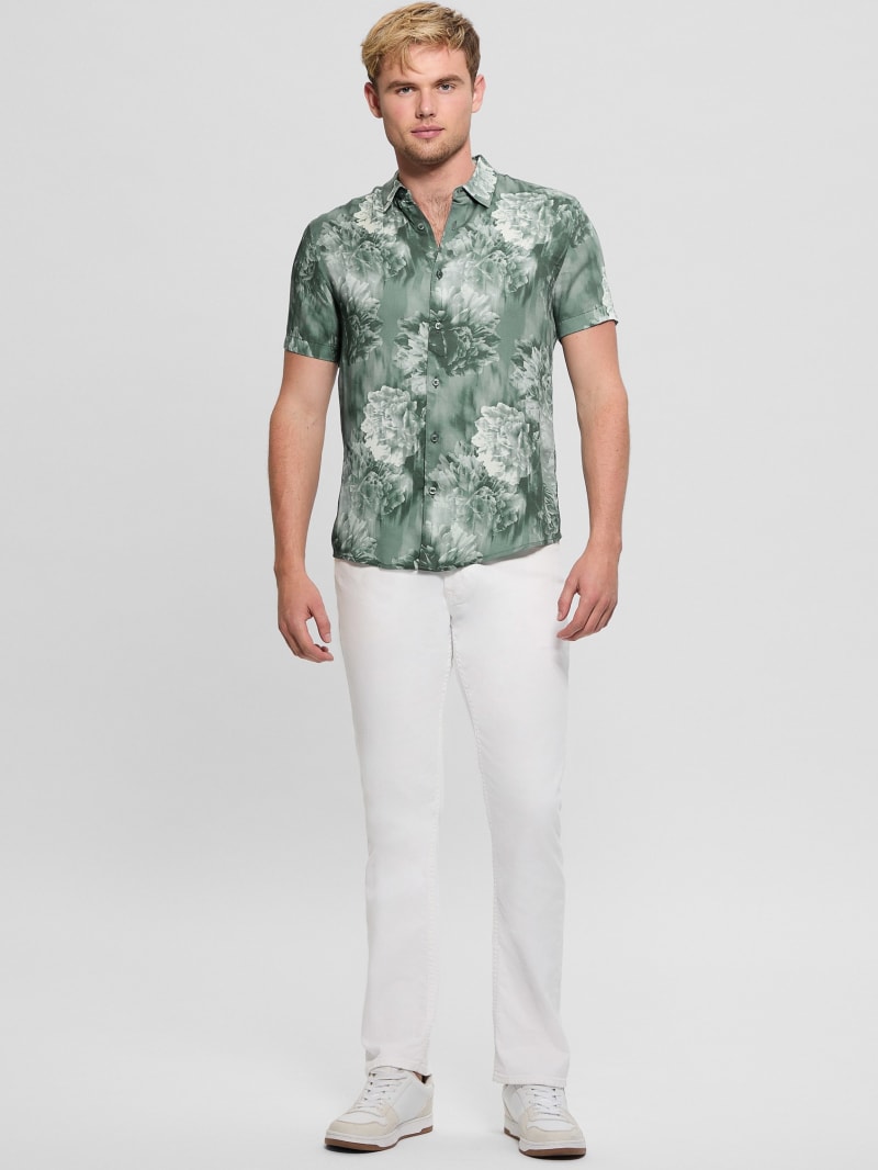 Floral motif shirt white / beige For Women | Sandro Paris