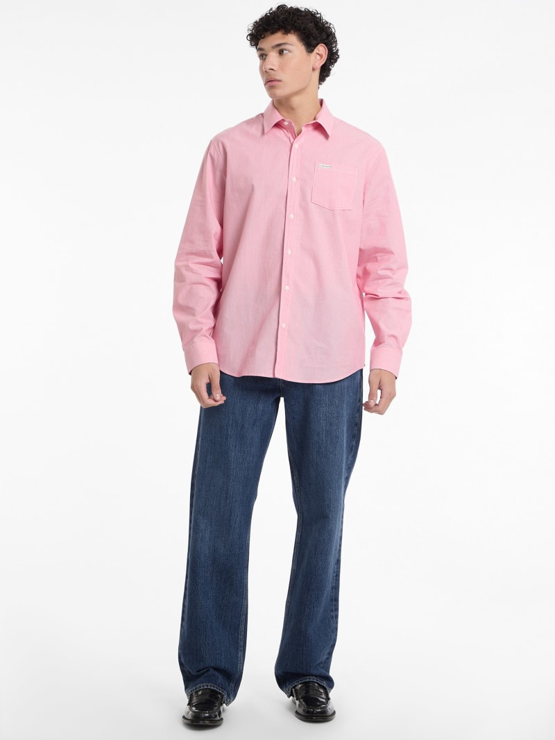 Na.e Standard Shirt_Stripe Pink<完売品> Eco Striped Pocket Shirt | GUESS