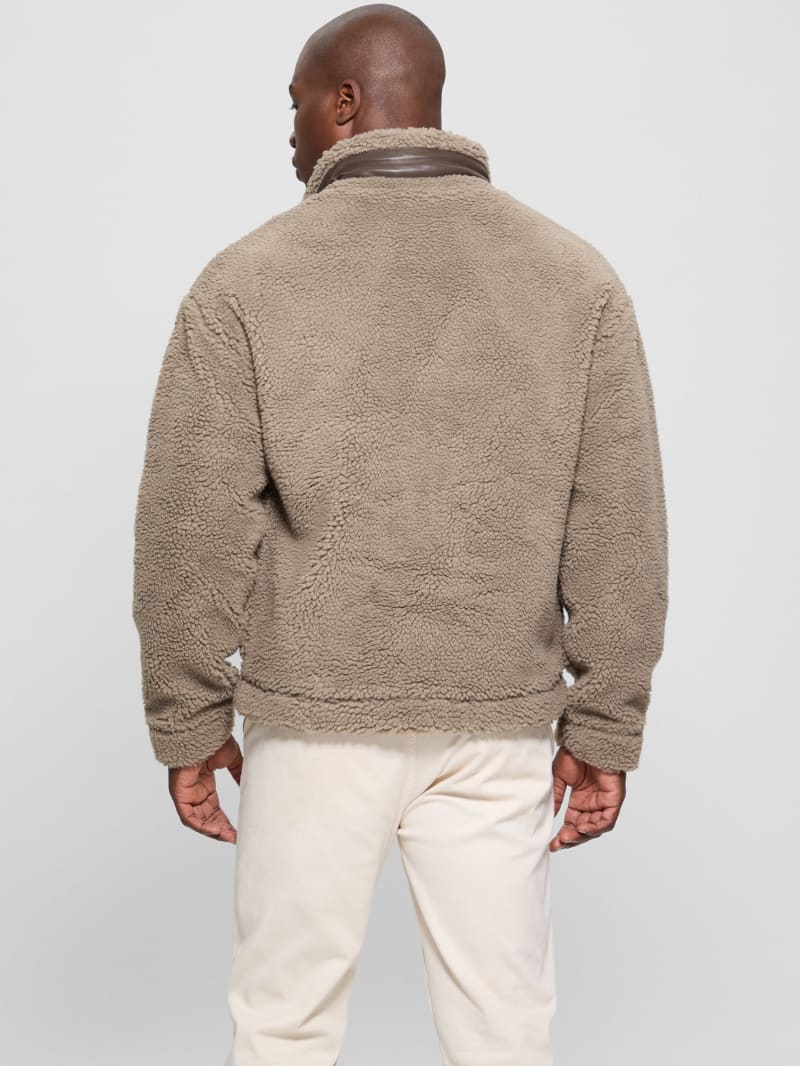 Faux-Sherpa Full-Zip Jacket