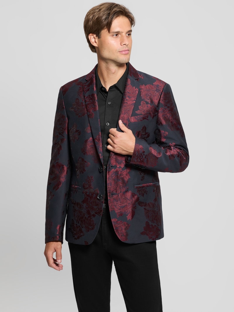 Jacquard Floral Blazer GUESS Canada