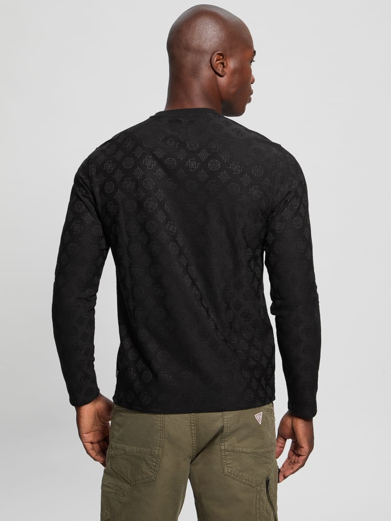 GUESS® Eco Peony Jacquard Crewneck Men