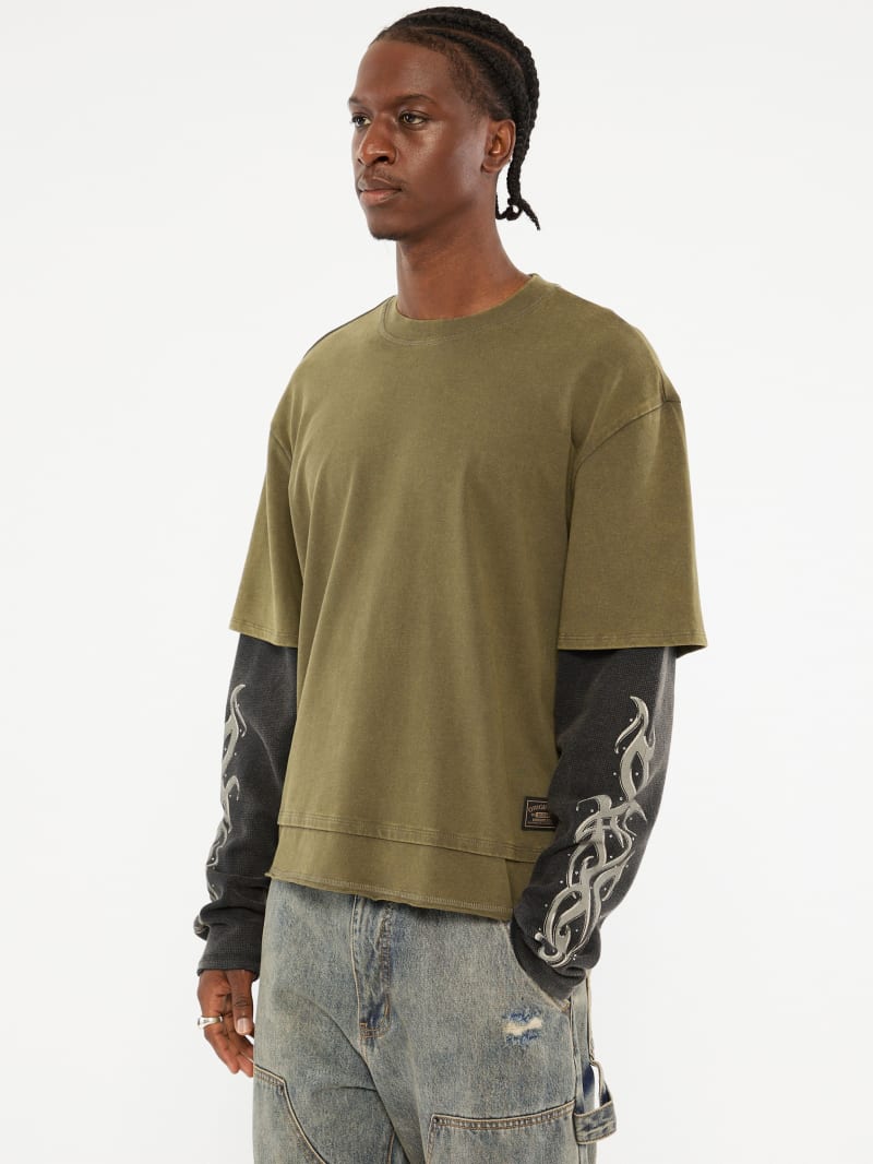 再入荷商品 Double Eco Originals GUESS Layered GUESS | Tee トップス
