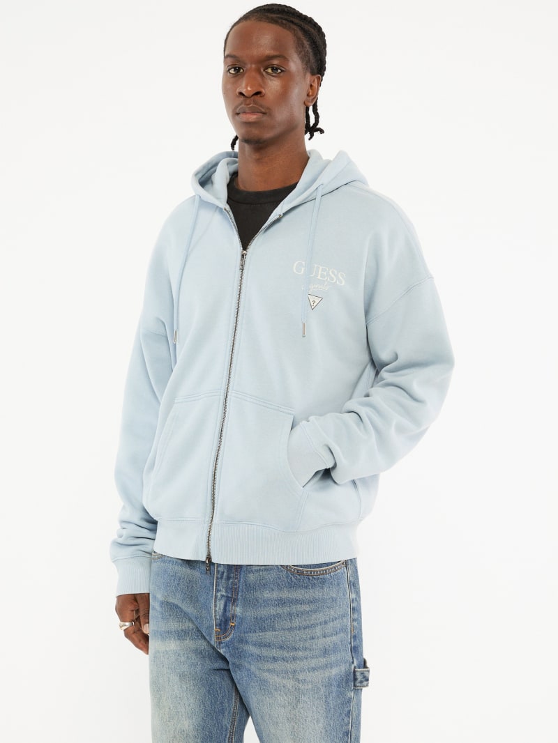 パーカー・フーディ STONE  FULL-ZIP HOODIE IN JERSEY WITH LOGO BADGE F24_120-14-182-GREY_LAY-