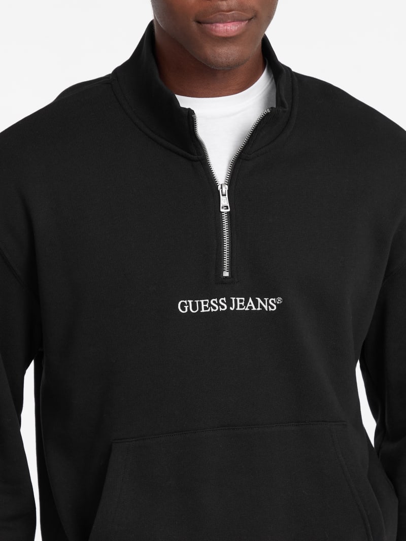 Eco Half-Zip Logo Sweater | GUESS Jeans Eco Half-Zip Logo Sweater | GUESS Jeans