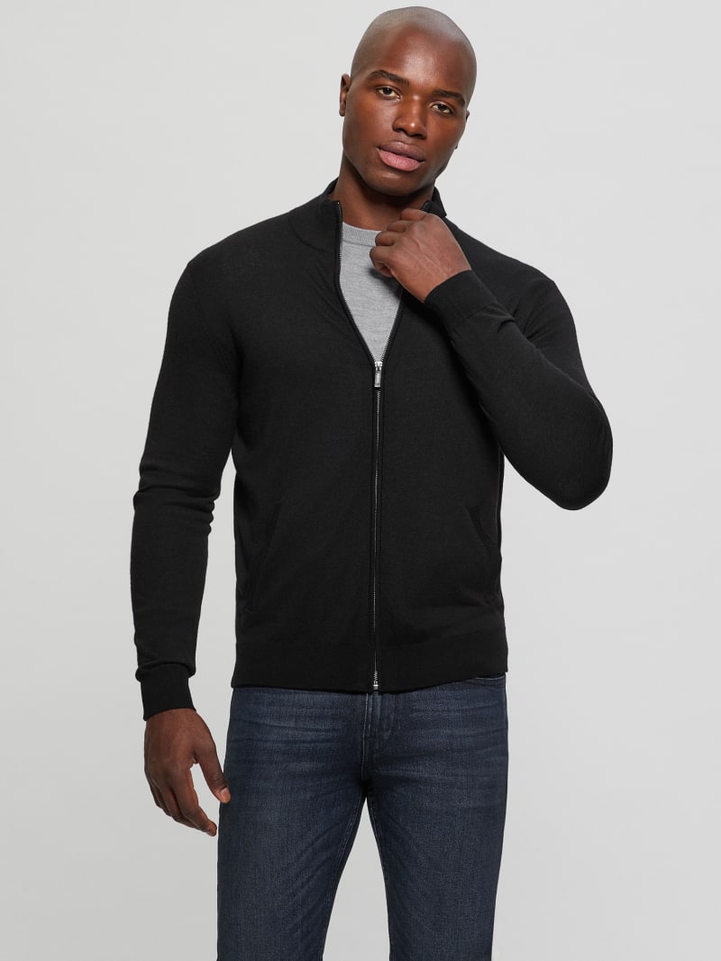 GUESS® Fred Full-Zip Wool Sweater Men