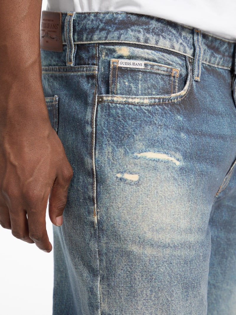 G18 Printed Denim Relaxed Jeans