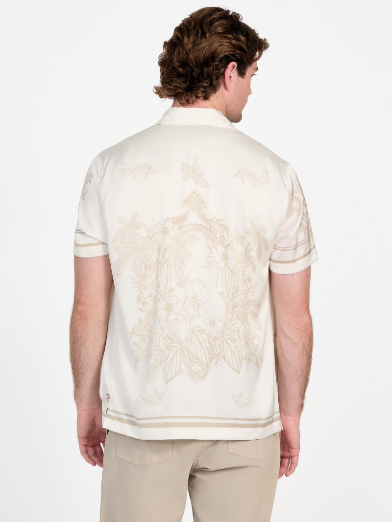 Eco Floral Mirror Satin Shirt