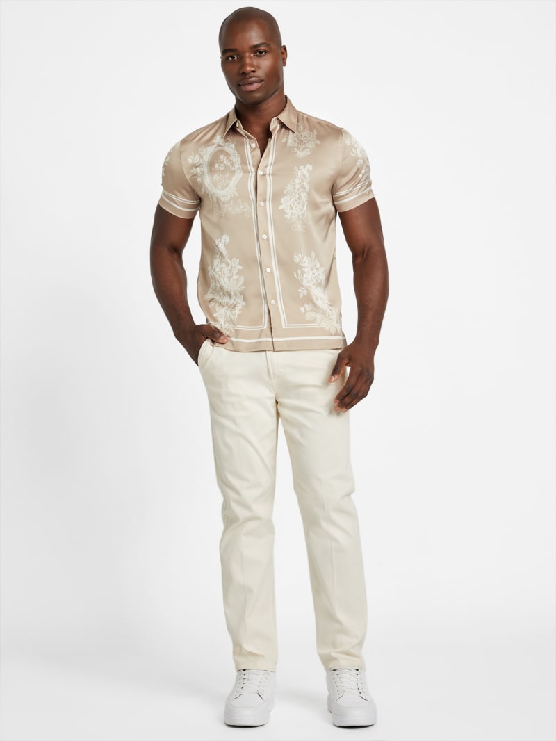 Eco Floral Mirror Satin Shirt