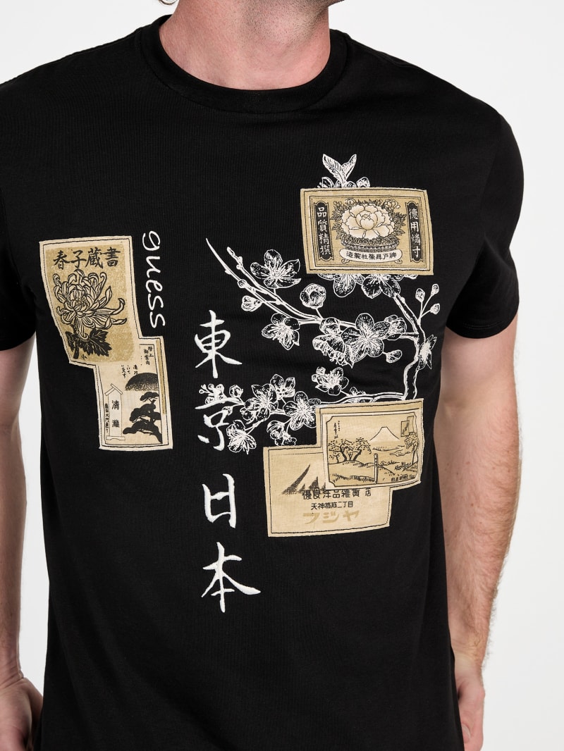 トップス CIVARIZE gimmick t-shirt japanese label Eco Japanese Stamps Tee