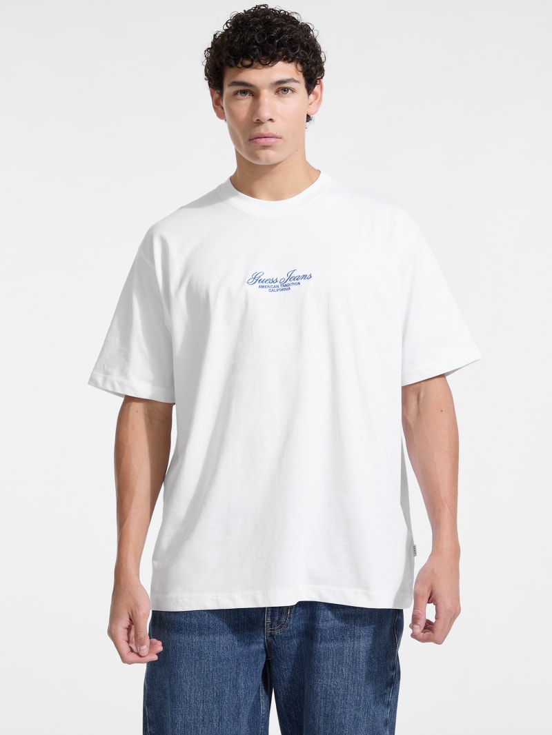 Embroidered Logo Oversized Tee | GUESS
