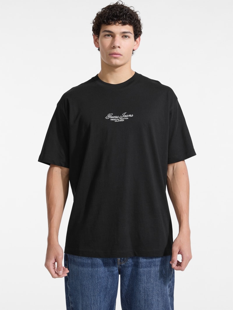 Embroidered Logo Oversized Tee | GUESS