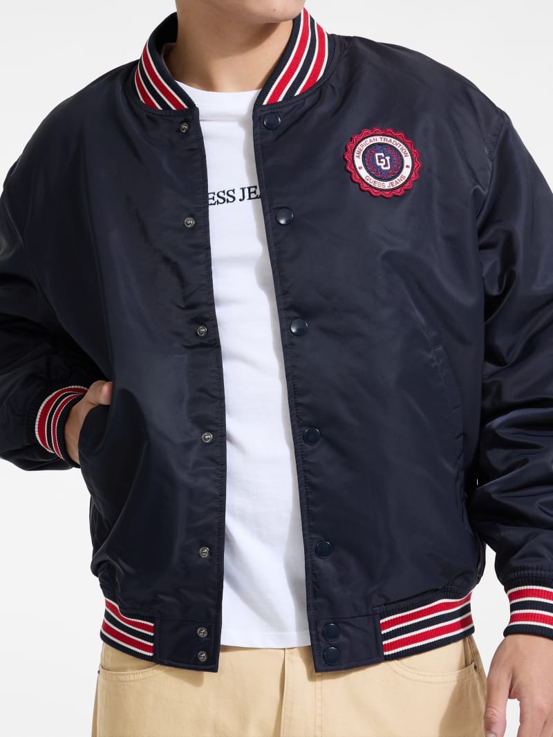 GUESS® Embroidered Patch Varsity Jacket