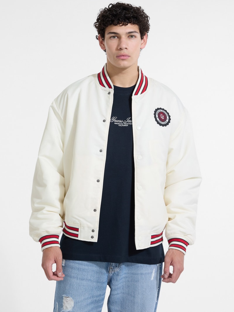 GUESS® Embroidered Patch Varsity Jacket