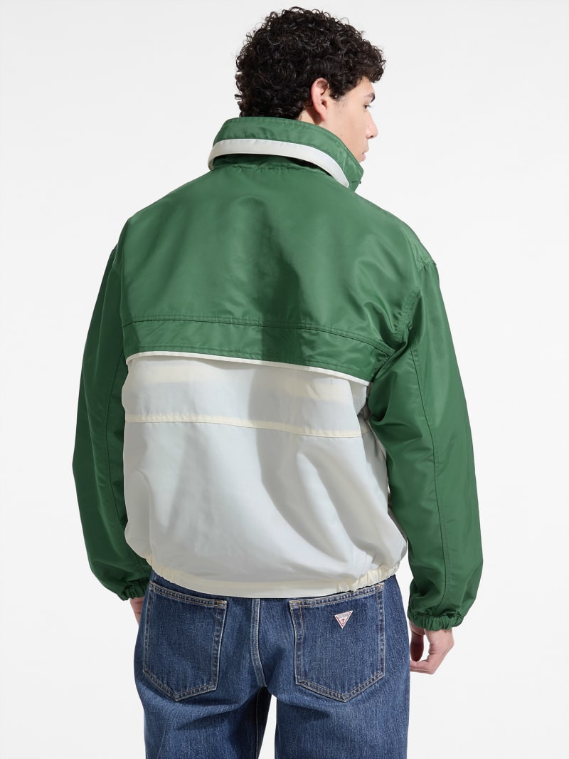 GUESS グリーン ホワイト スタジャン 81 GUESS® Color-Block Windbreaker