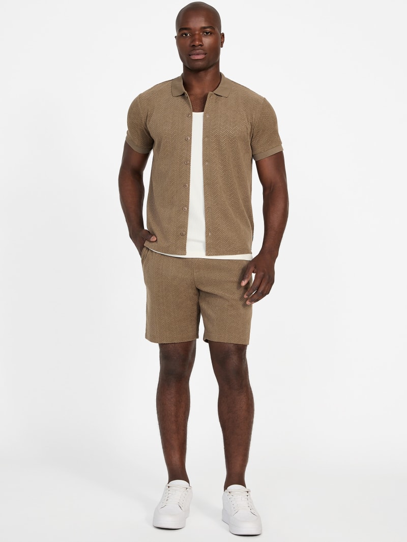 Eco Calvin Chevron-Knit Shirt