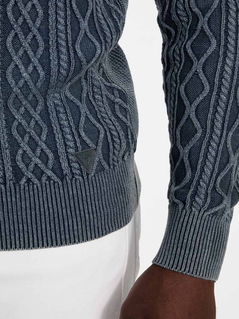 Herman Cable-Knit Washed Sweater