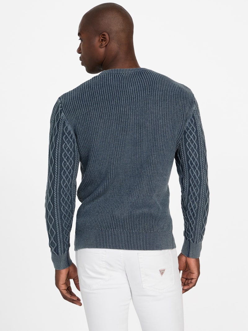 Herman Cable-Knit Washed Sweater