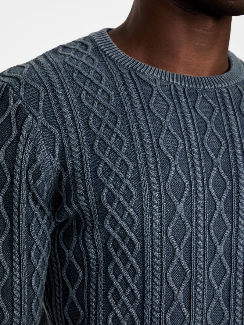 Herman Cable-Knit Washed Sweater