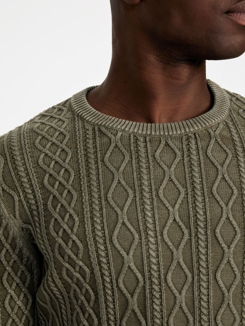 Herman Cable-Knit Washed Sweater - thumbnail 5