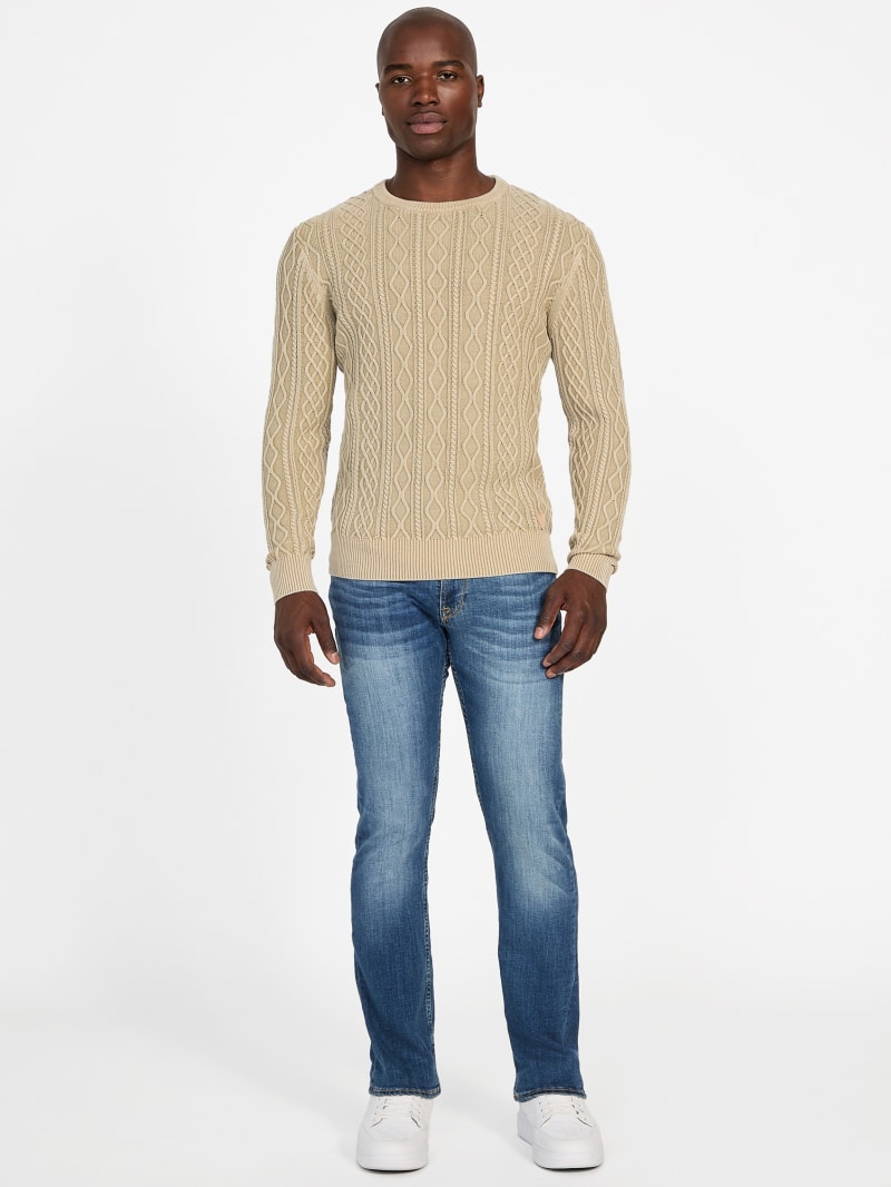 Herman Cable-Knit Washed Sweater