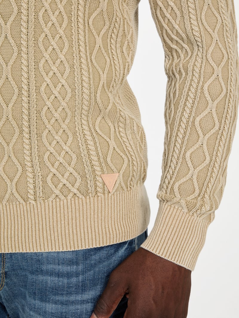 Herman Cable-Knit Washed Sweater