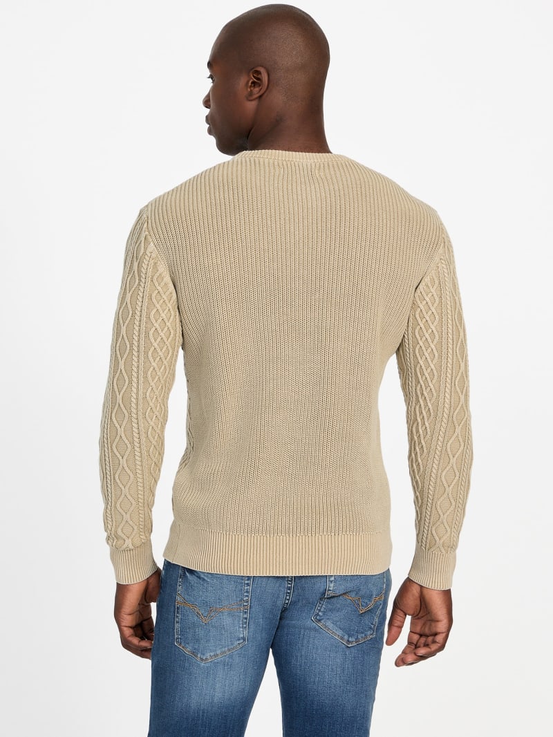 Herman Cable-Knit Washed Sweater