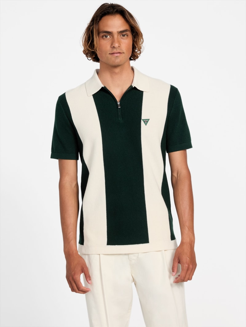 CULLNI クルニMesh ZipUp PoloShirt 25SS CULLNI/クルニ】ポロシャツ Bi Color Mesh Knit Zip Up Polo Shirt 25