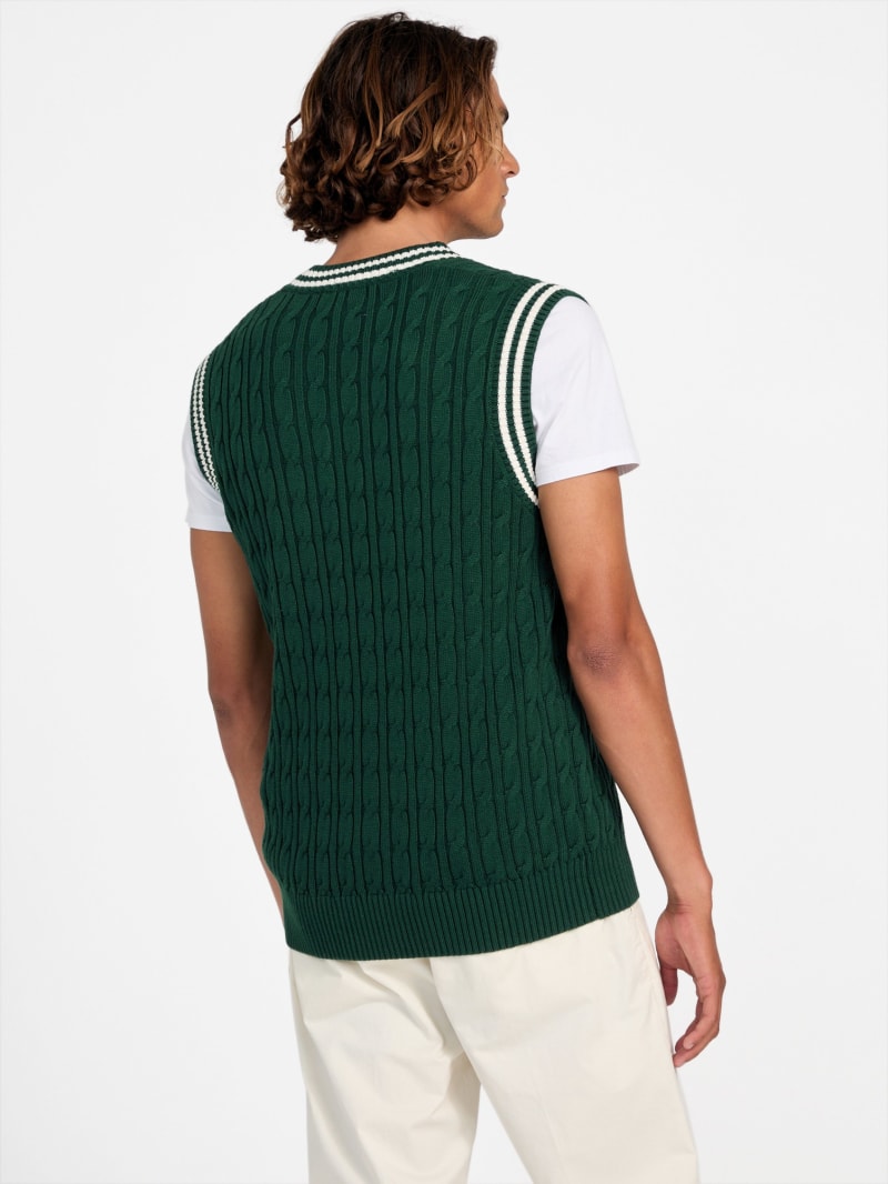 Eco Holden V-Neck Cable-Knit Vest