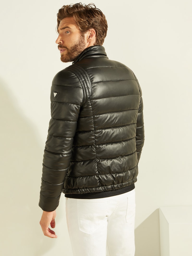 Guess leather puffer jacket Clearance
