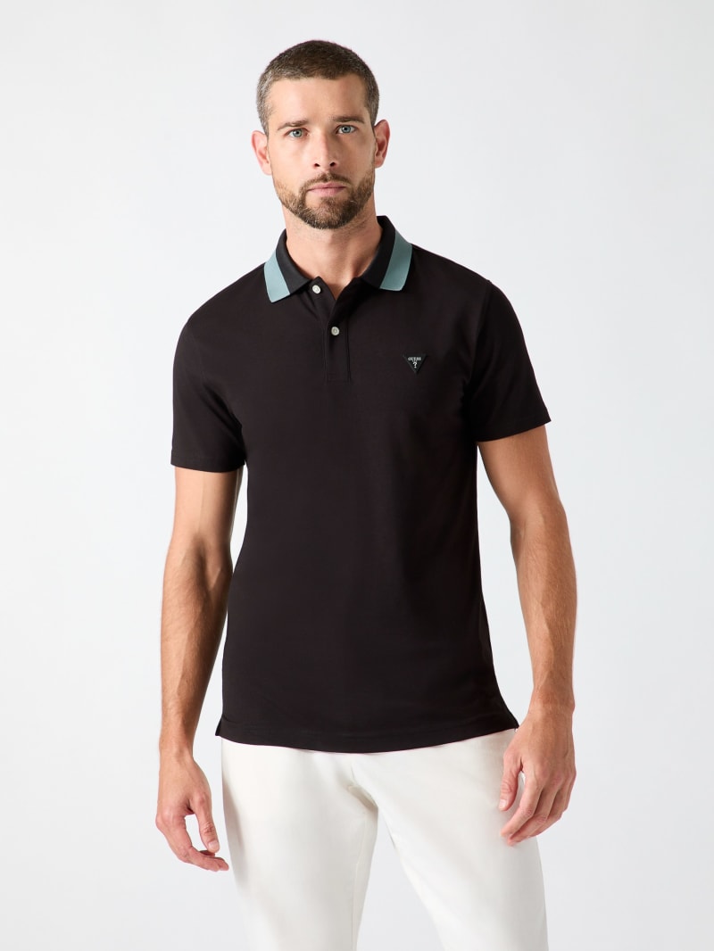 Stretch sweater polo