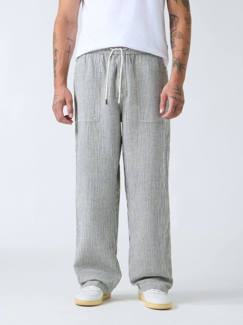 GUESS® Linen-blend striped pants