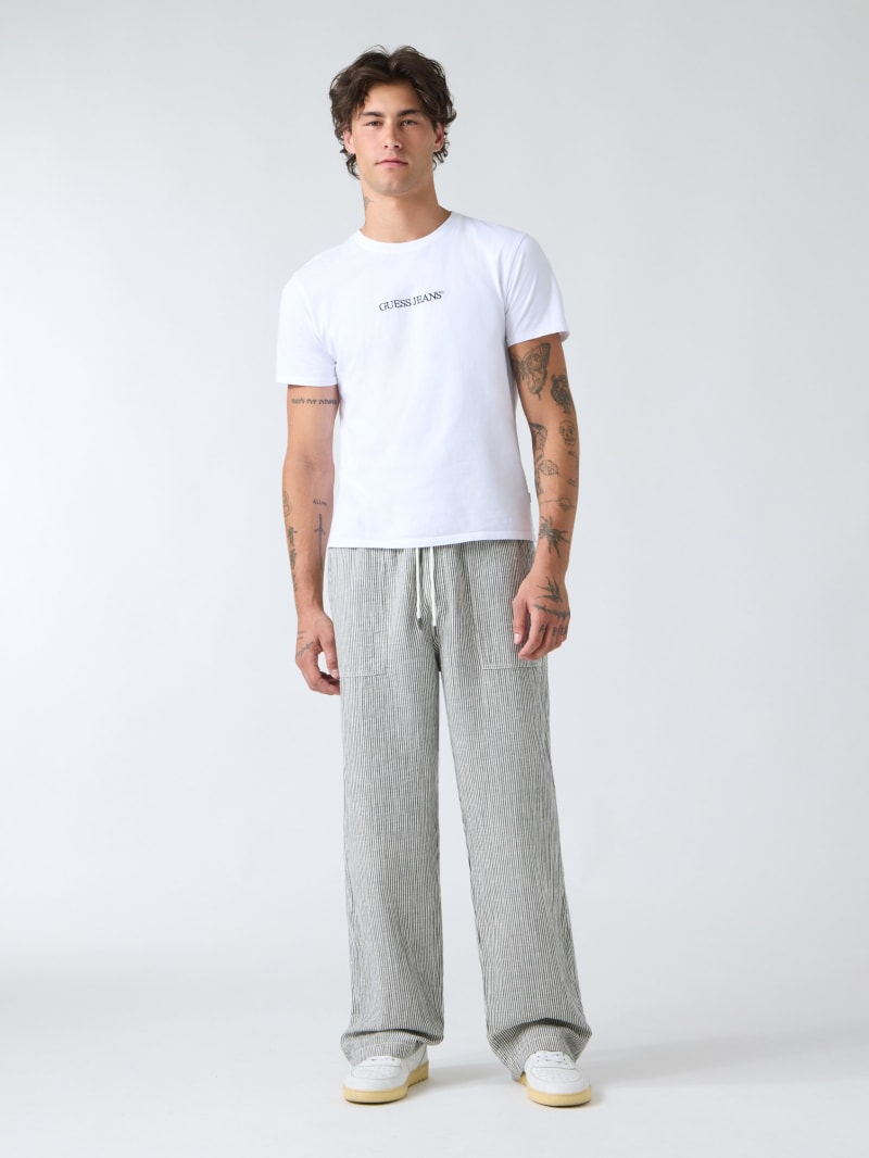 Linen-blend striped pants - thumbnail 2