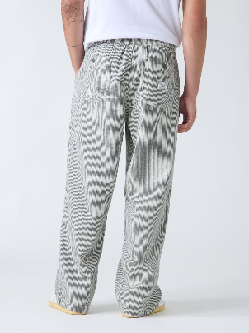 Linen-blend striped pants - thumbnail 4