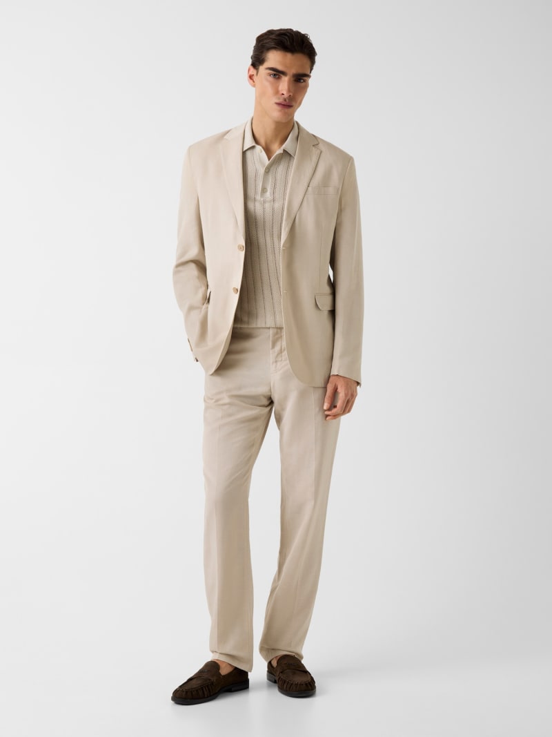 Linen-blend slim pants - thumbnail 6