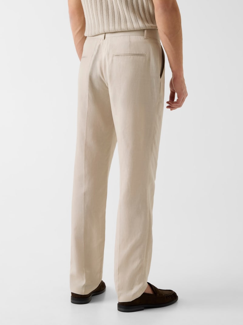 Linen-blend slim pants - thumbnail 7