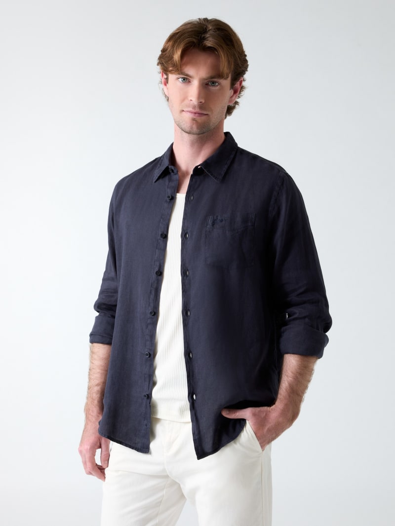 Chemise tissu texturé imprimé éco