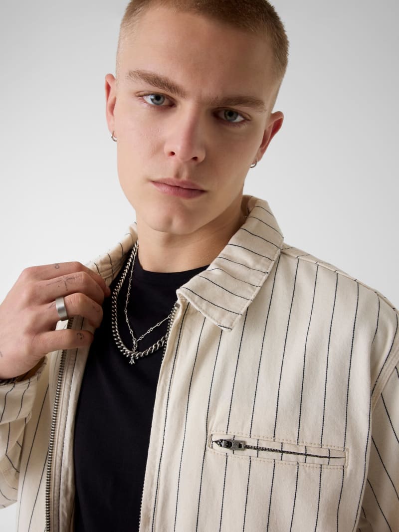 Striped denim jacket - thumbnail 4